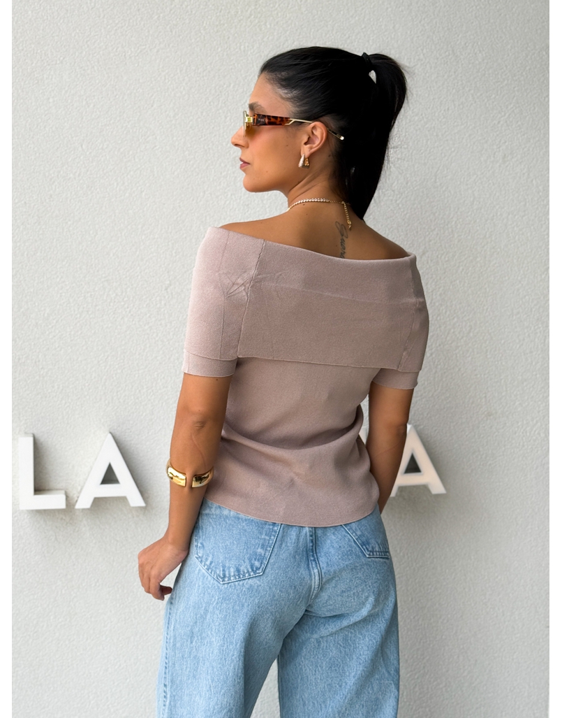 Blusa Ombro a Ombro Aura Avelã 