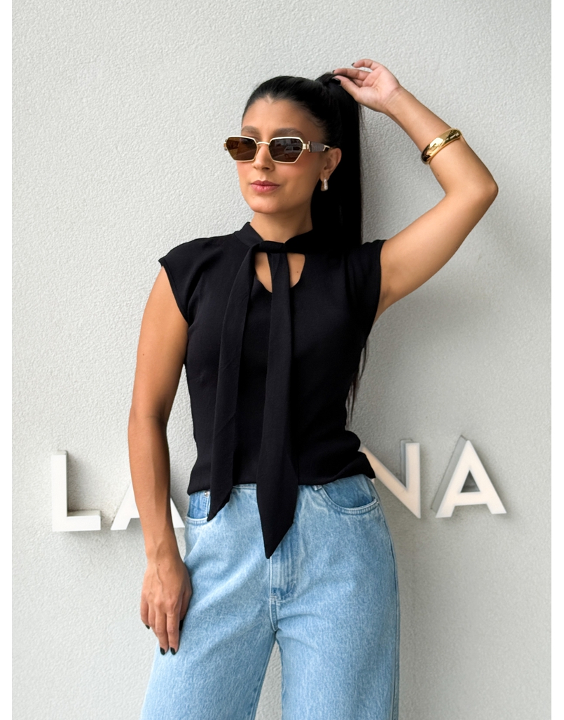 Blusa Amarração Giselle Preta