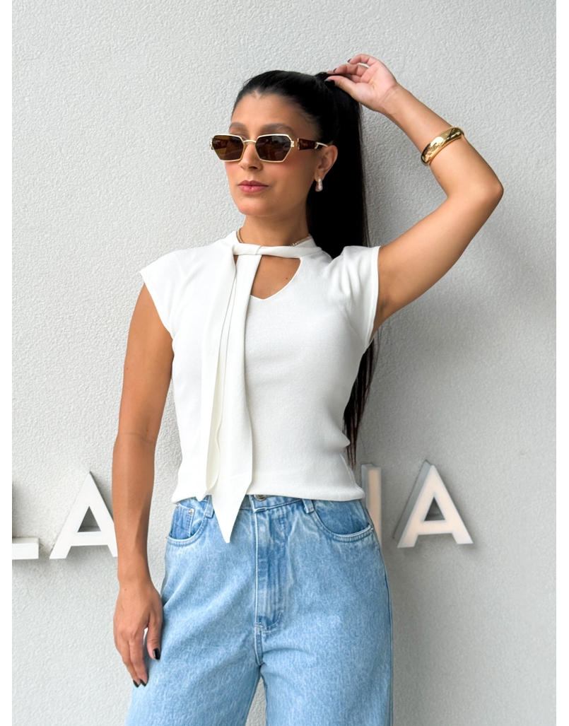Blusa Amarração Giselle Branca