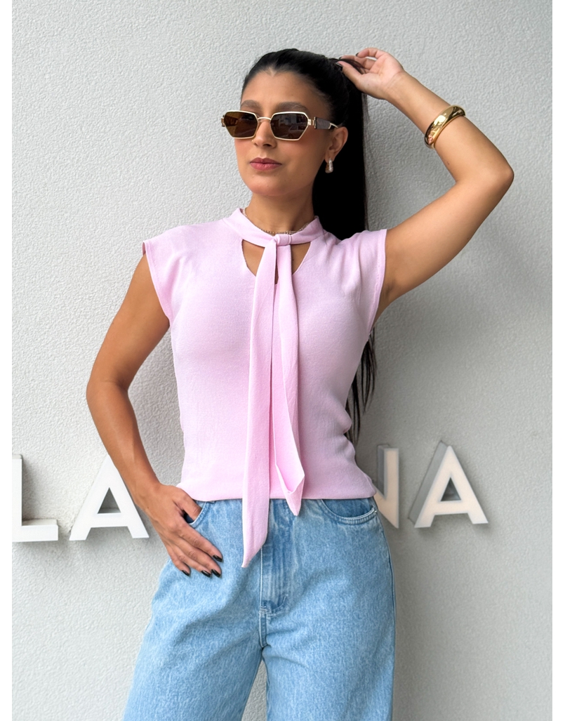 Blusa Amarração Giselle Rosa