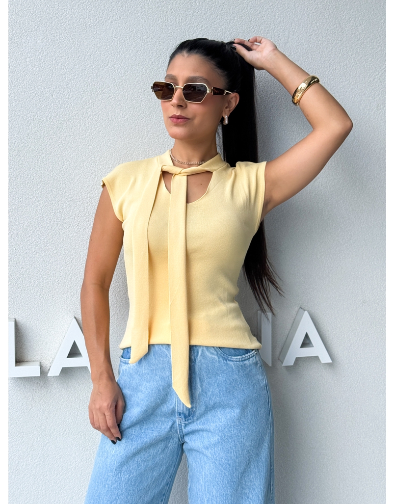 Blusa Amarração Giselle Manteiga