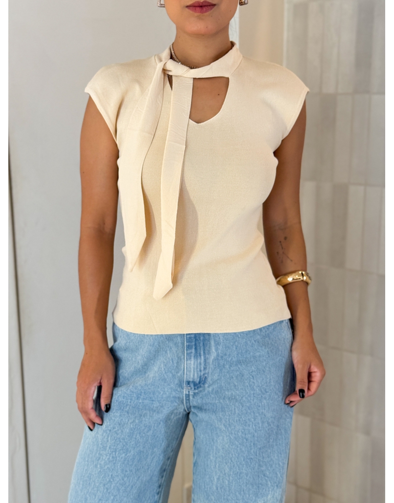 Blusa Amarração Giselle Areia