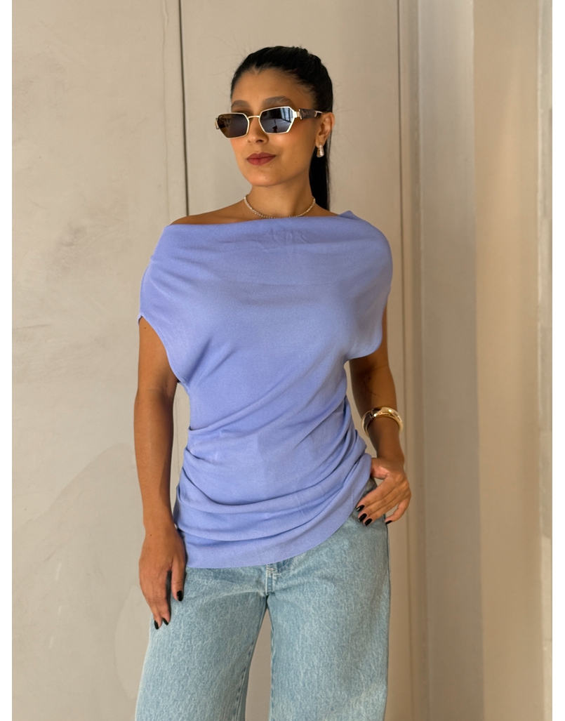 Blusa Tricot Light Úrsula Azul