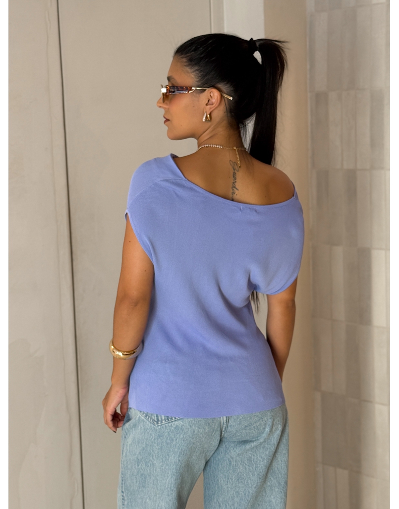 Blusa Tricot Light Úrsula Azul