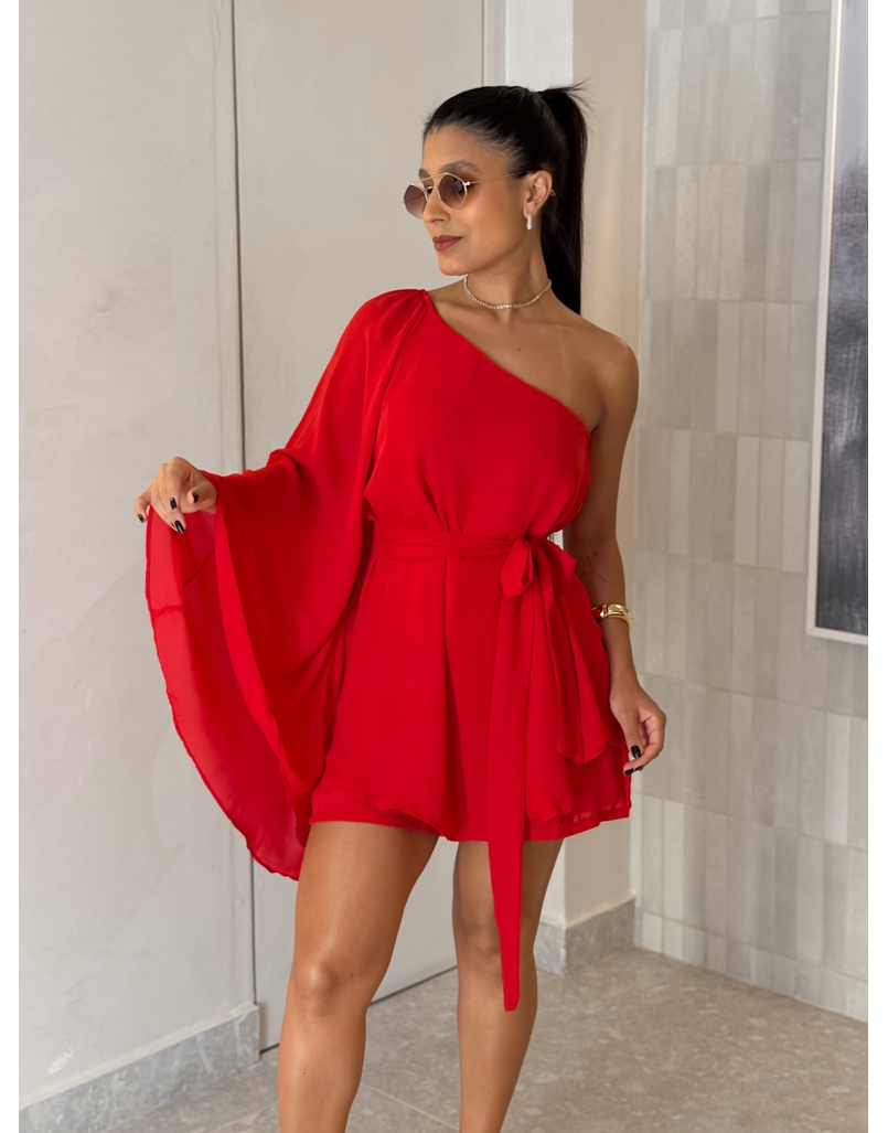 Macaquinho Bata Francine Vermelho