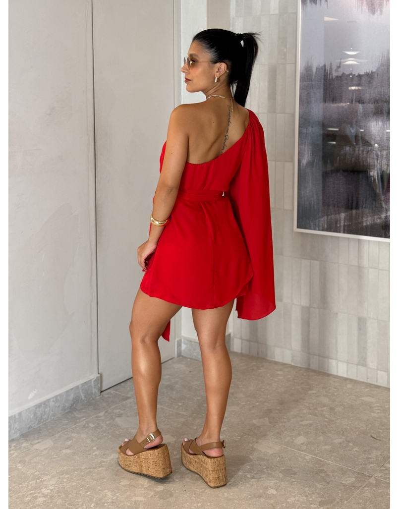 Macaquinho Bata Francine Vermelho