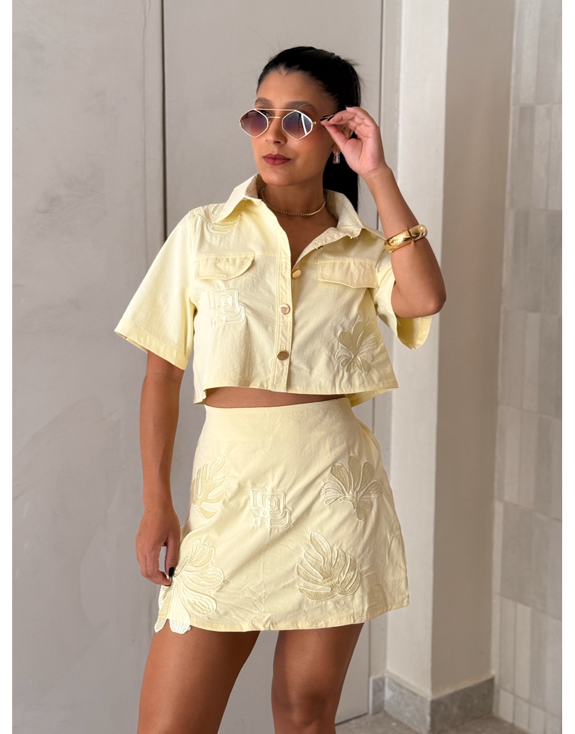 Conjunto Short Saia Safira Manteiga
