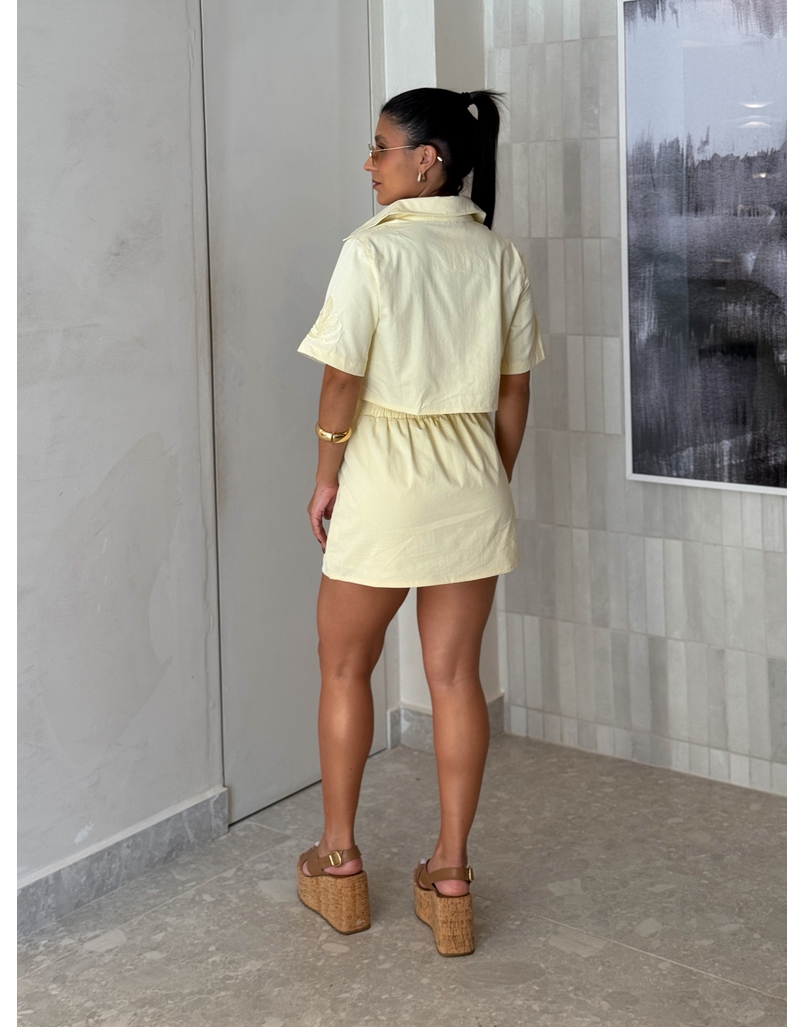 Conjunto Short Saia Safira Manteiga