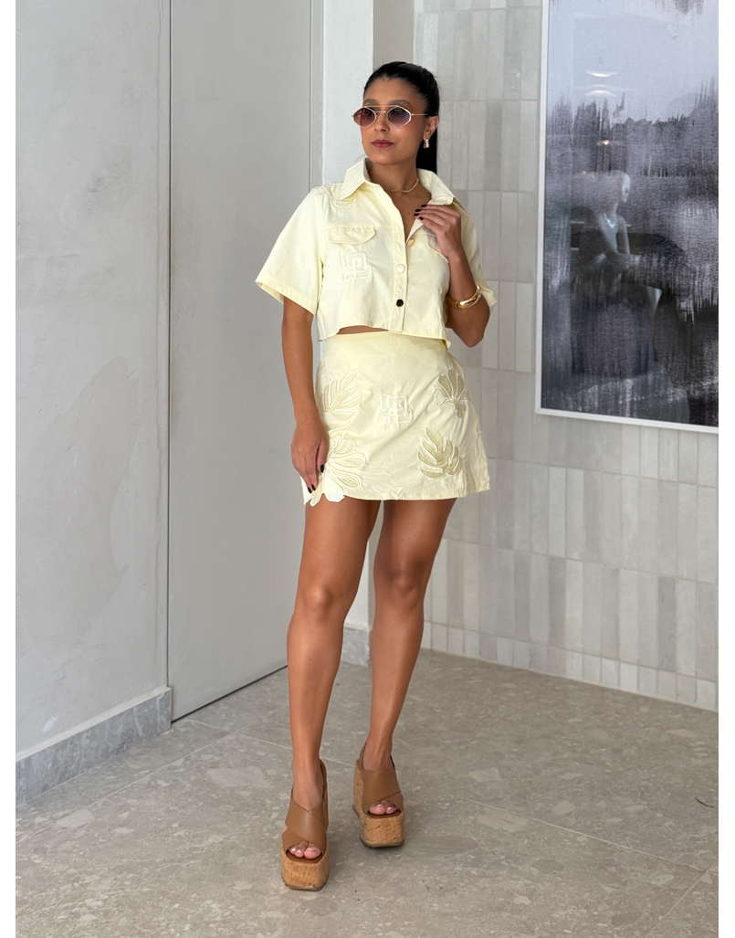Conjunto Short Saia Safira Manteiga
