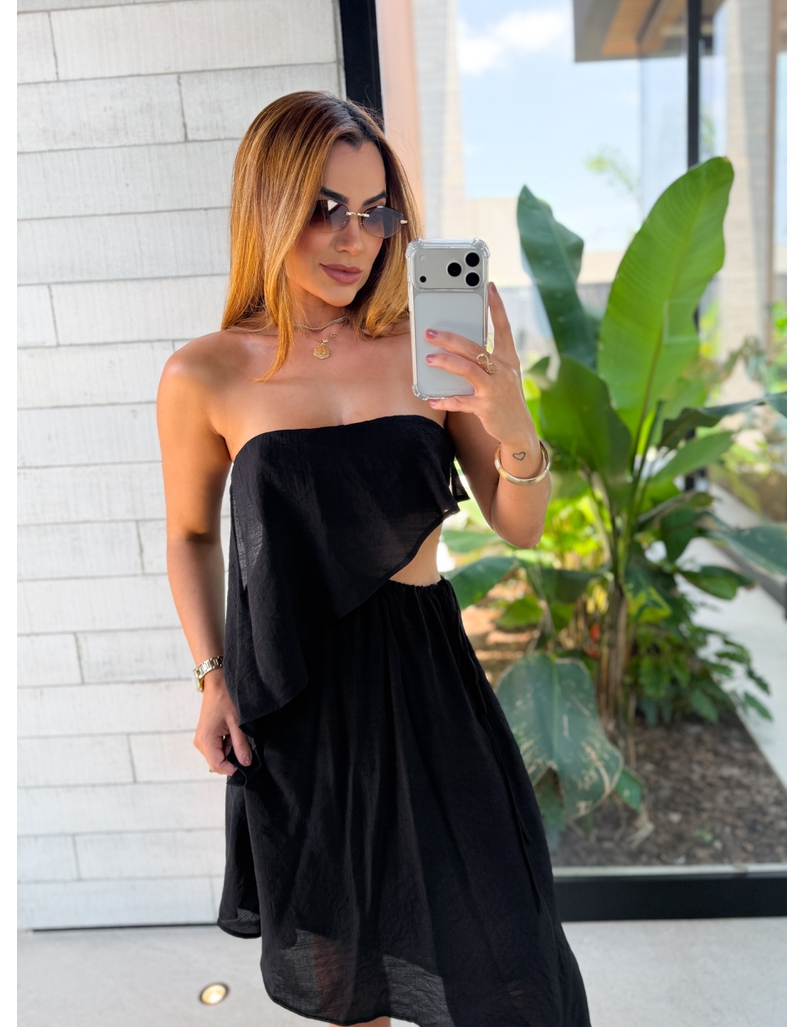 Vestido Midi Lorena Preto