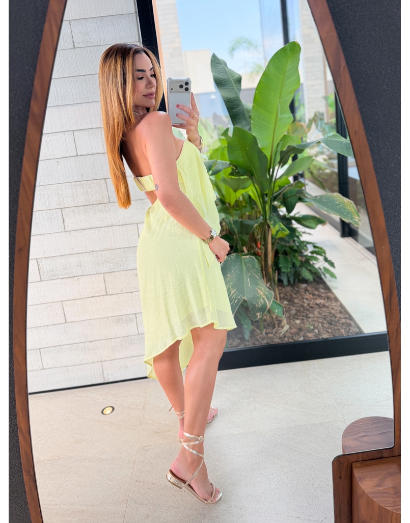 Vestido Midi Lorena Amarelo