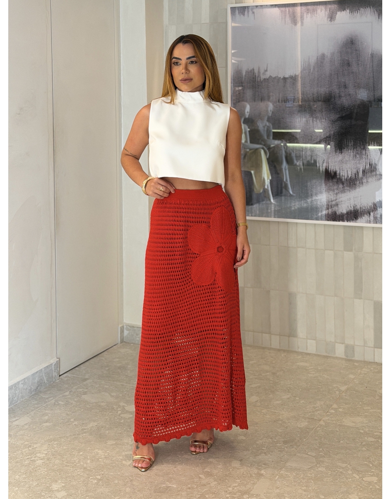 Saia Tricot Aisha Vermelho