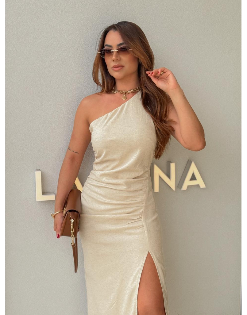 Vestido Midi Selena Areia