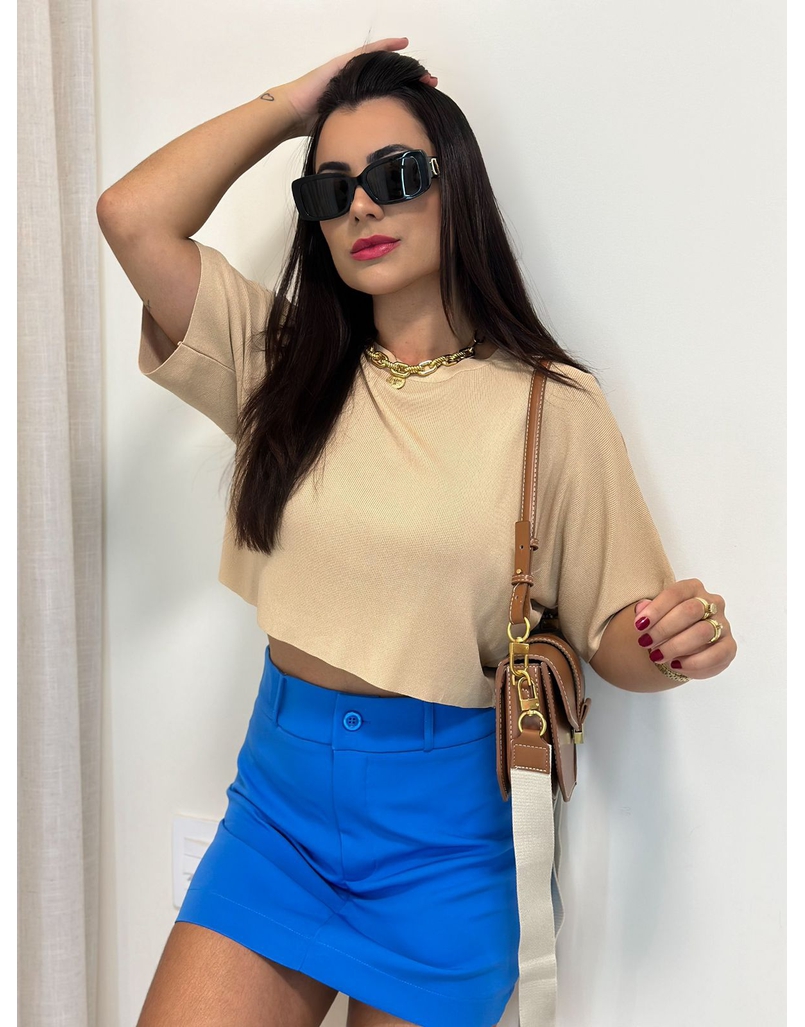 Saia Alfaiataria Jade Azul