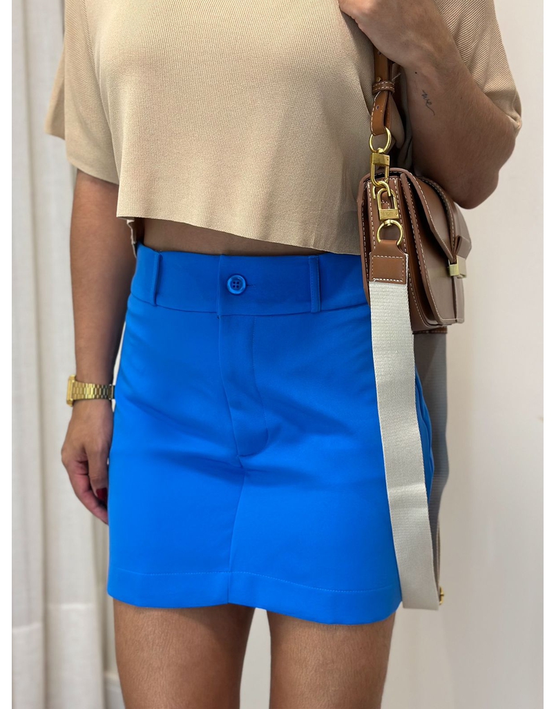 Saia Alfaiataria Jade Azul