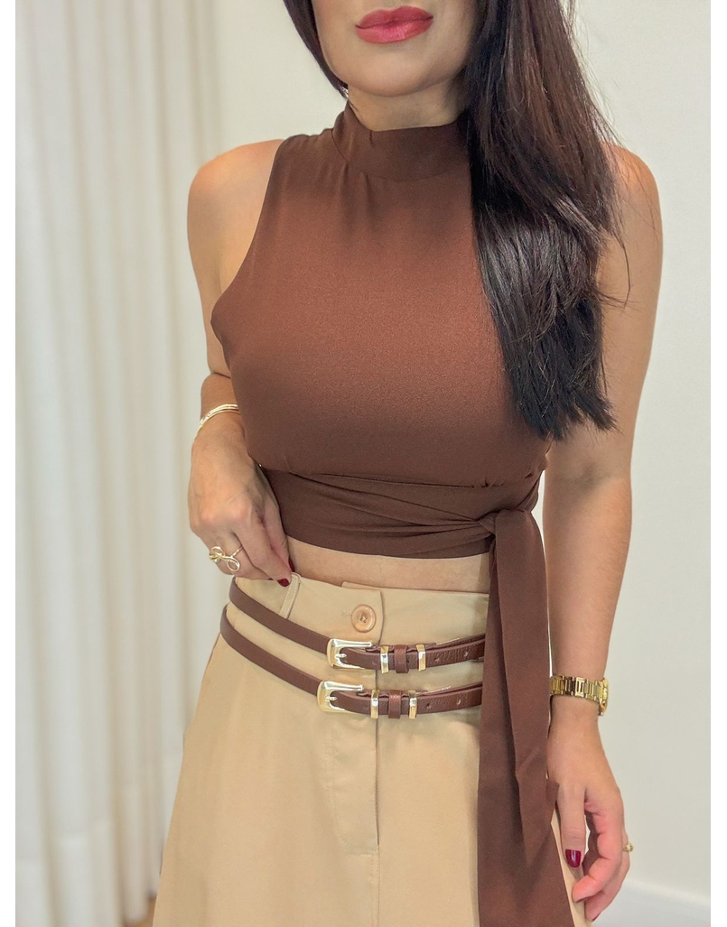 Cinto Couro Fininho Let Café