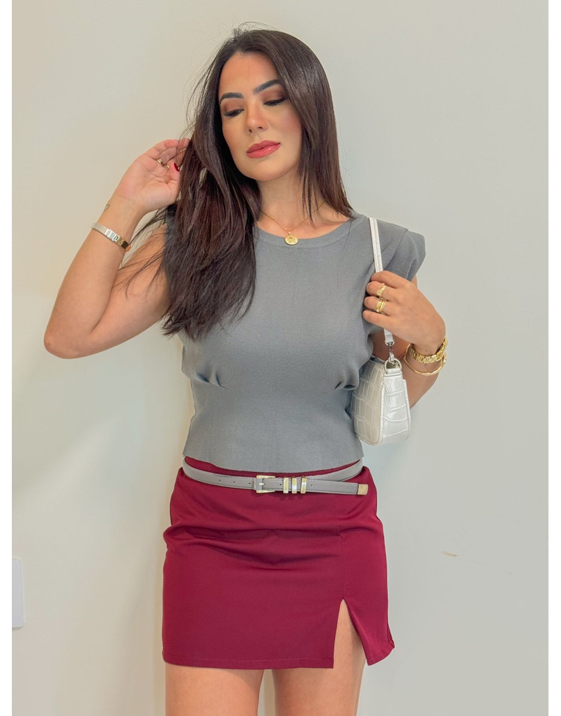 Short Saia Alfaiataria Cherry