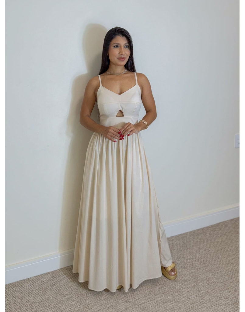 Vestido Midi Cancún Areia