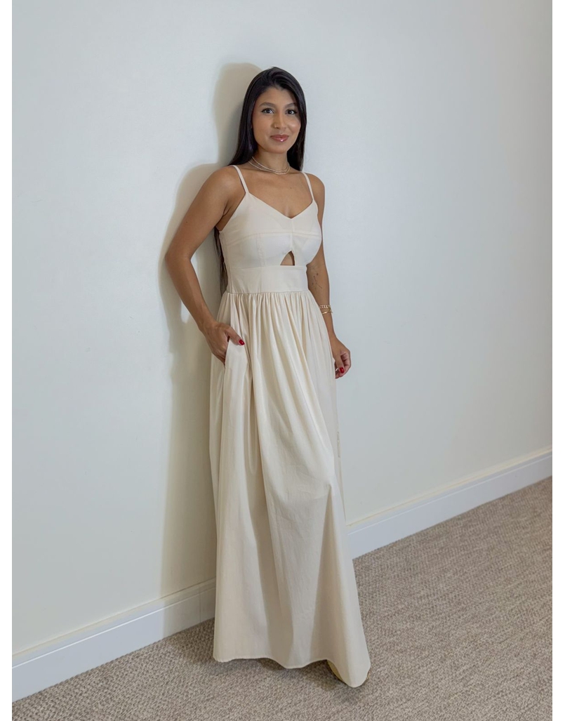 Vestido Midi Cancún Areia