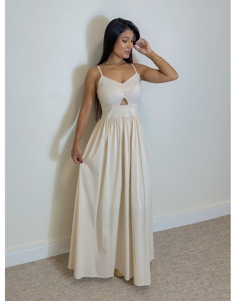 Vestido Midi Cancún Areia