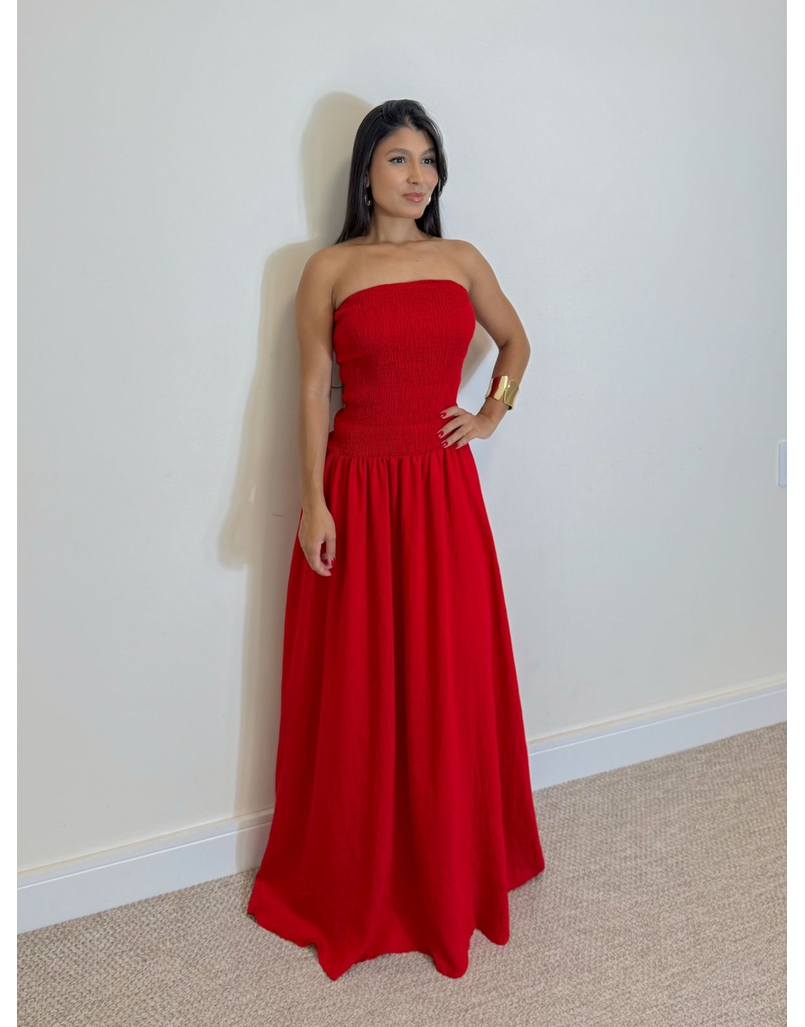 Vestido Lastex Carolina Vermelho