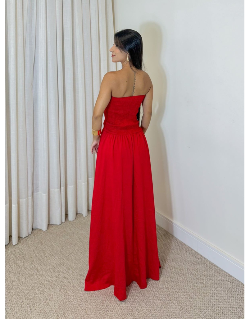 Vestido Lastex Carolina Vermelho