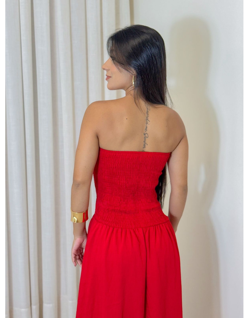 Vestido Lastex Carolina Vermelho