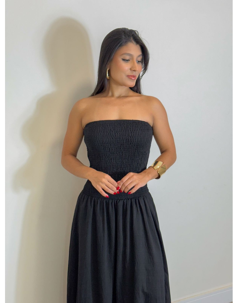 Vestido Lastex Carolina Preto