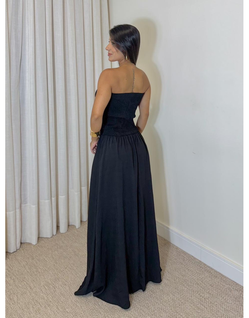 Vestido Lastex Carolina Preto