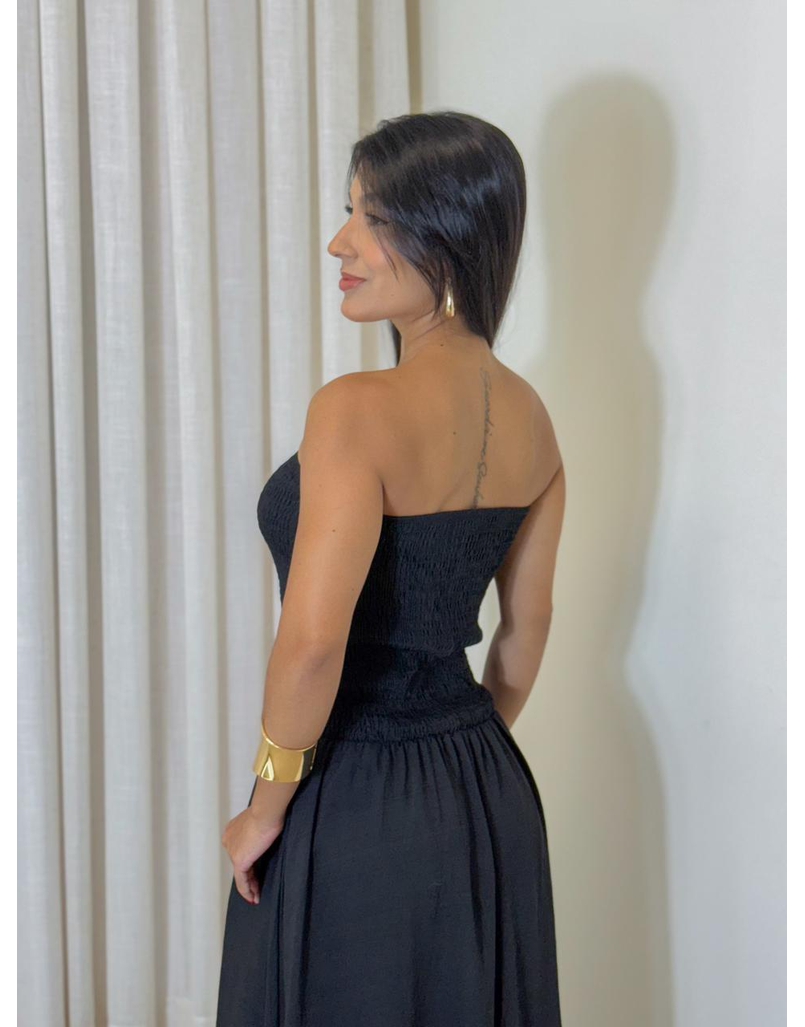 Vestido Lastex Carolina Preto