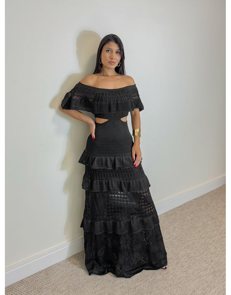 Vestido Tricot Nay Preto