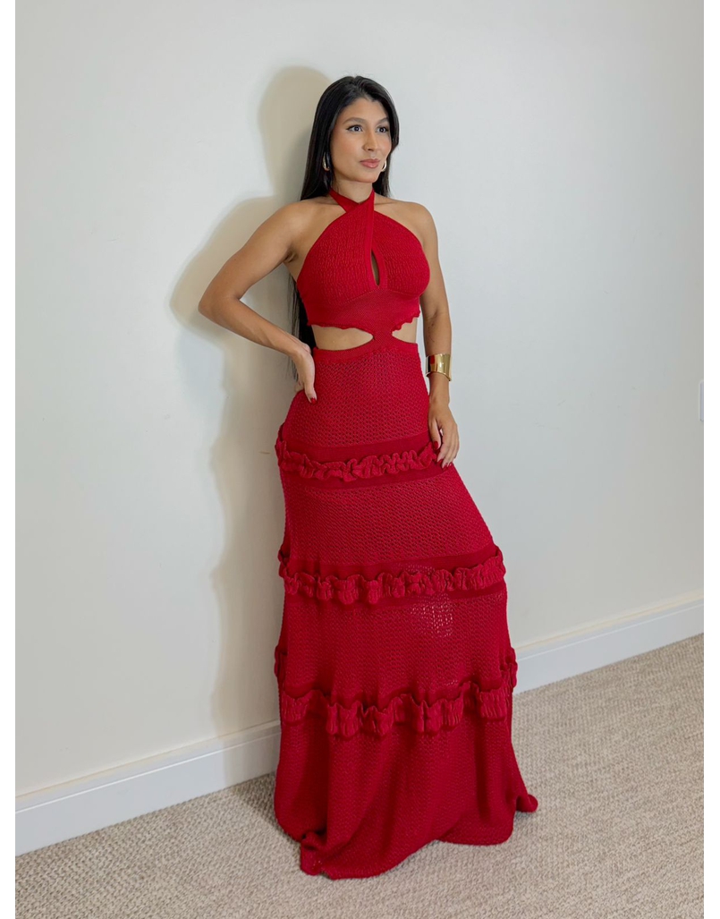 Vestido Tricot Lidi Vermelho 