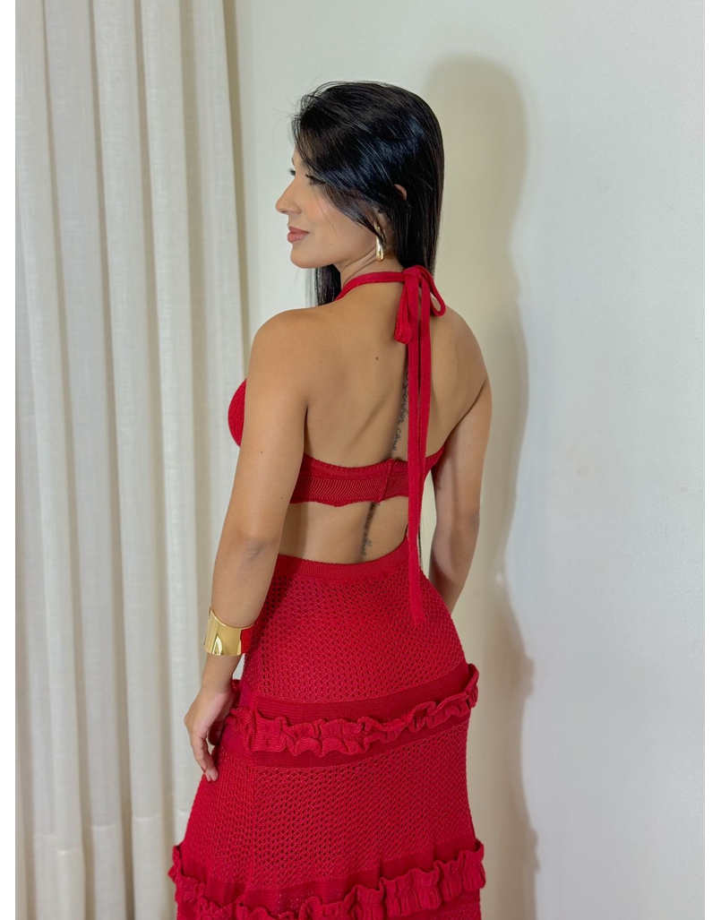 Vestido Tricot Lidi Vermelho 
