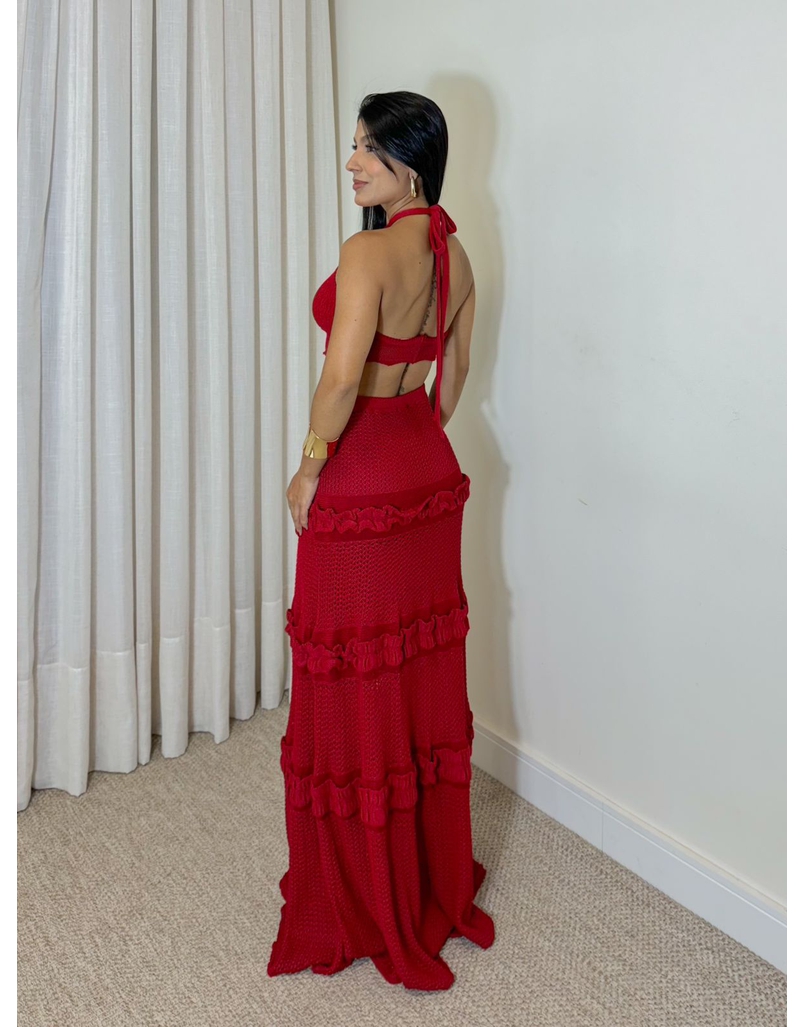 Vestido Tricot Lidi Vermelho 