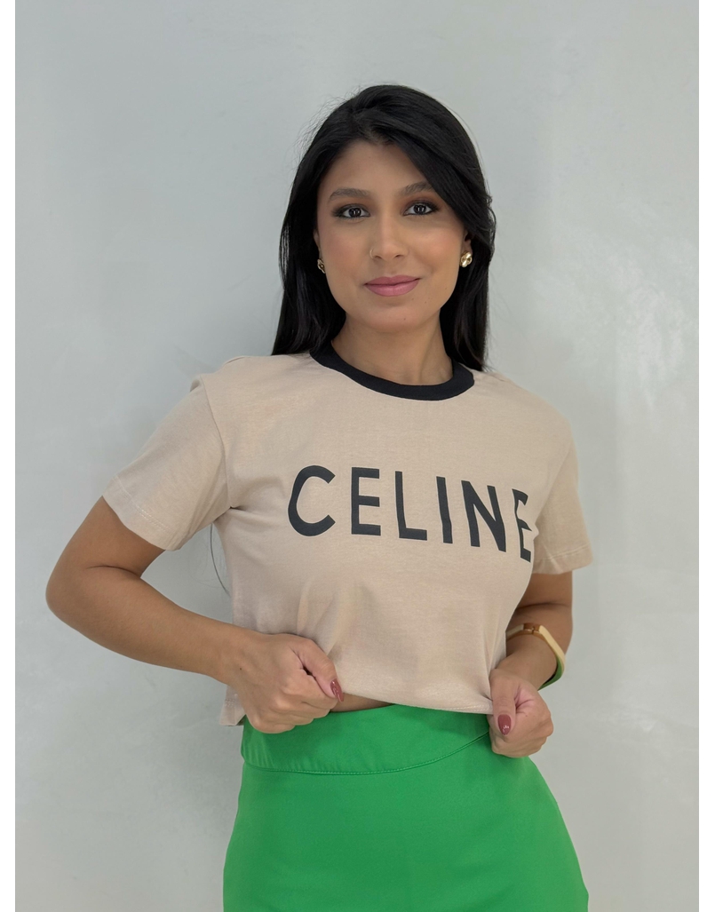 Camiseta Cropped Celinne Nude