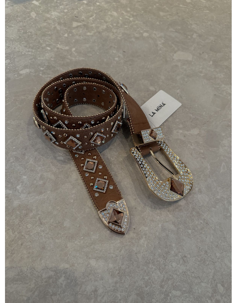 Cinto Country Pedraria Cappuccino