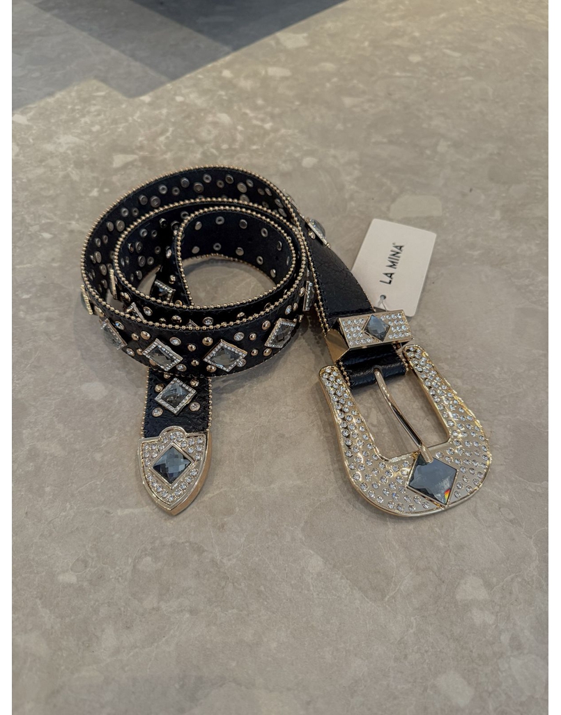 Cinto Country Pedraria Preto