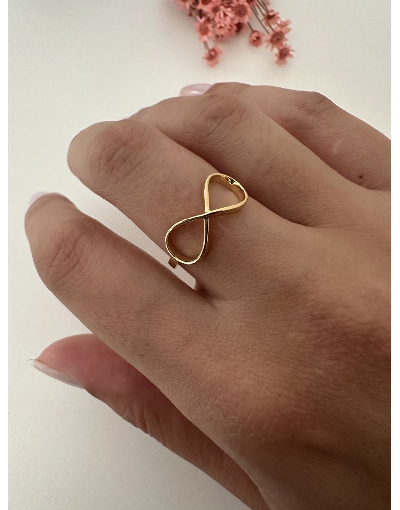 Anel Infinito Ouro 18k 