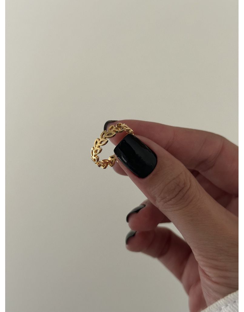 Anel Lilly Em Ouro 18k 
