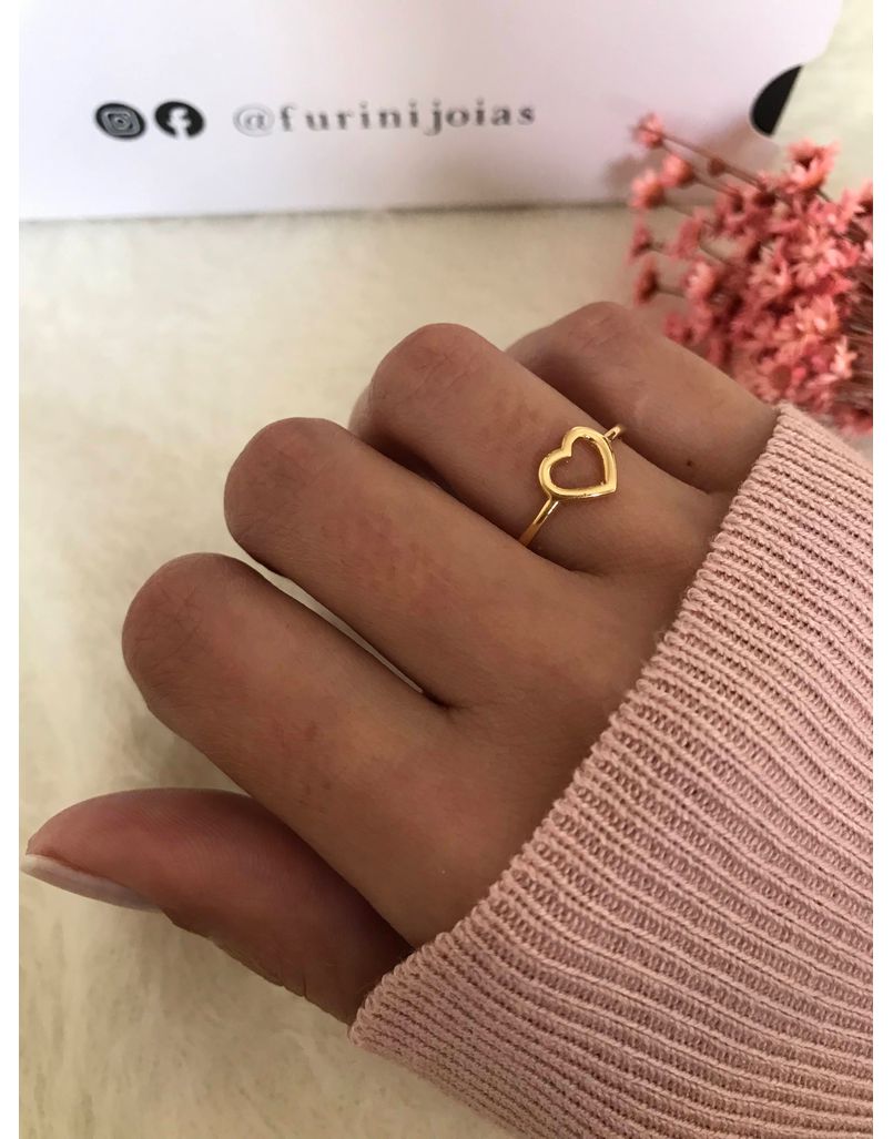Anel Love Em Ouro 18k 