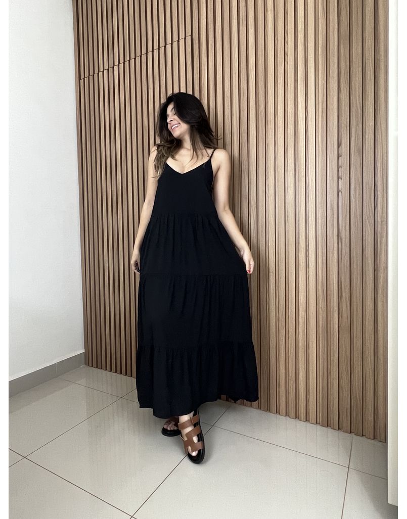 Vestido Flora Preto - IZABELA ROSA