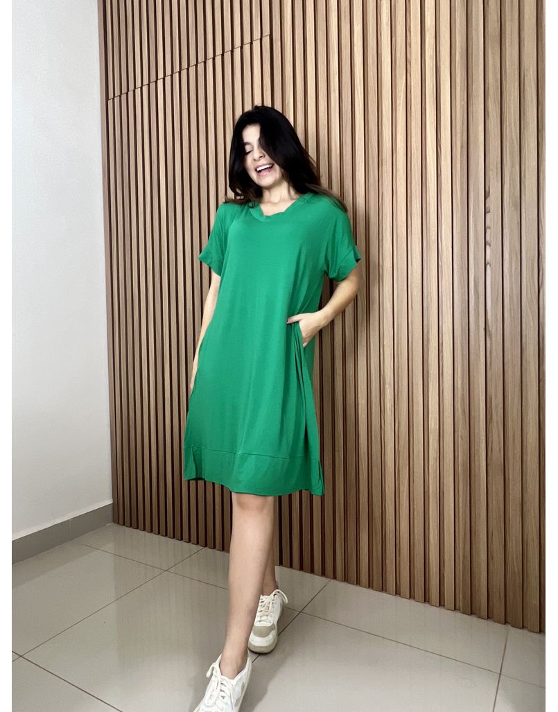 Vestido Midi Basic Verde.