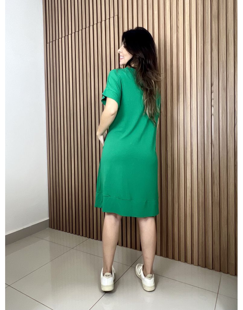Vestido Midi Basic Verde.