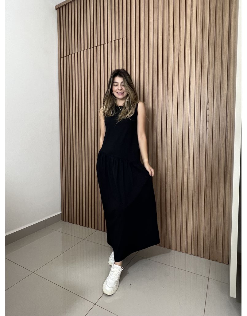 Vestido Aurora Preto - IZABELA ROSA