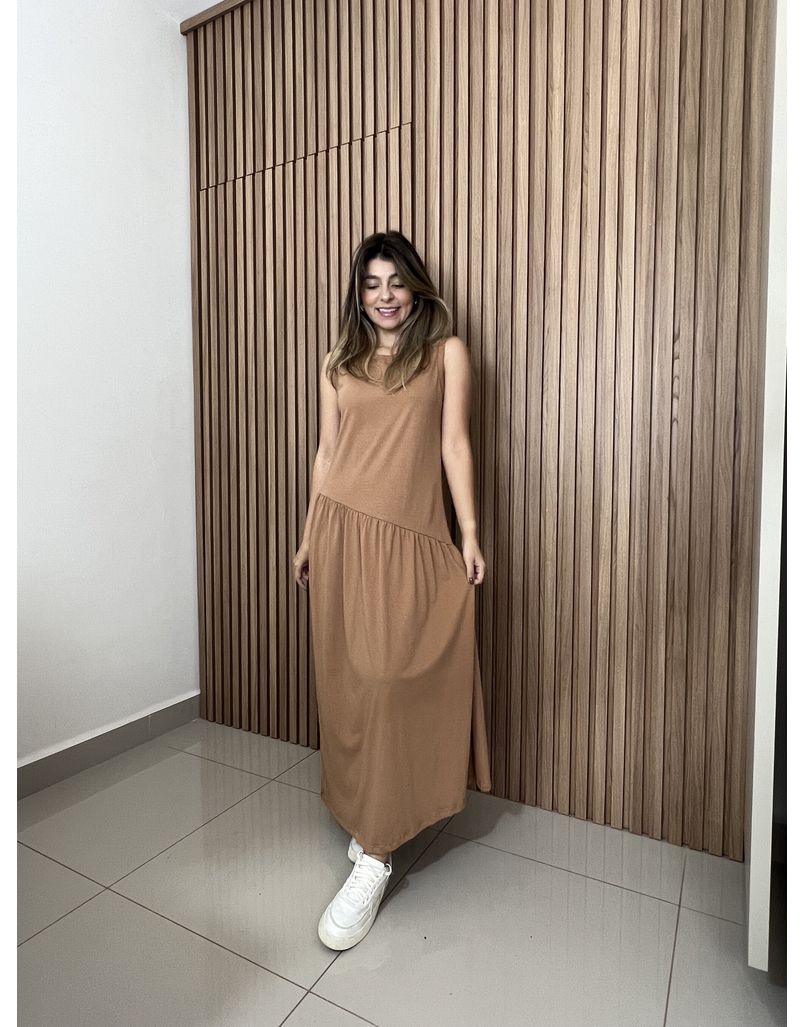 Vestido Aurora Caramelo - IZABELA ROSA