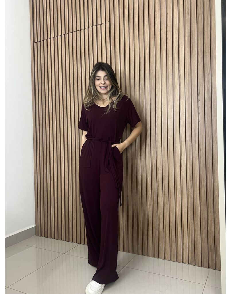 Macacão Basic Marsala. - IZABELA ROSA