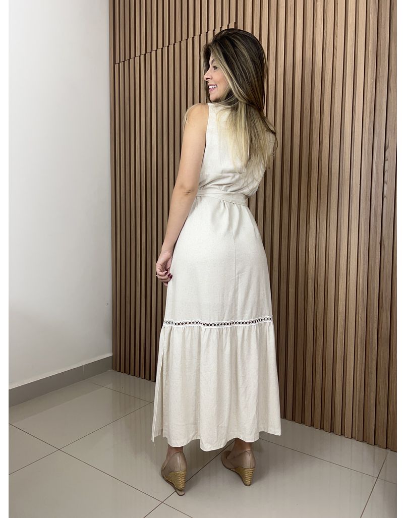 Vestido Linho Cru 