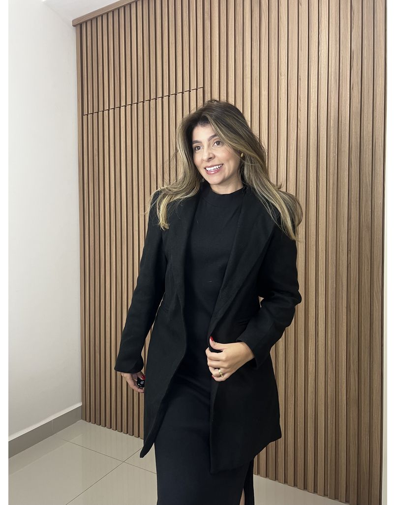 Casaco Sobretudo Preto - IZABELA ROSA