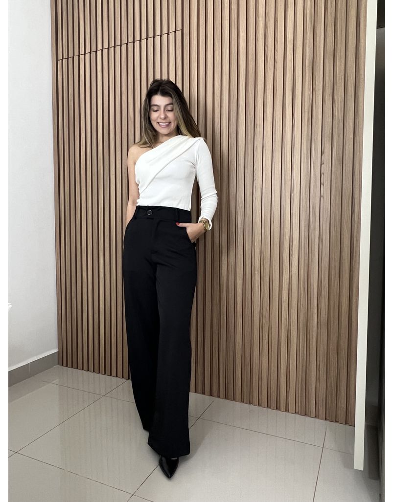 Calça Pantalona Alfaiataria Preta