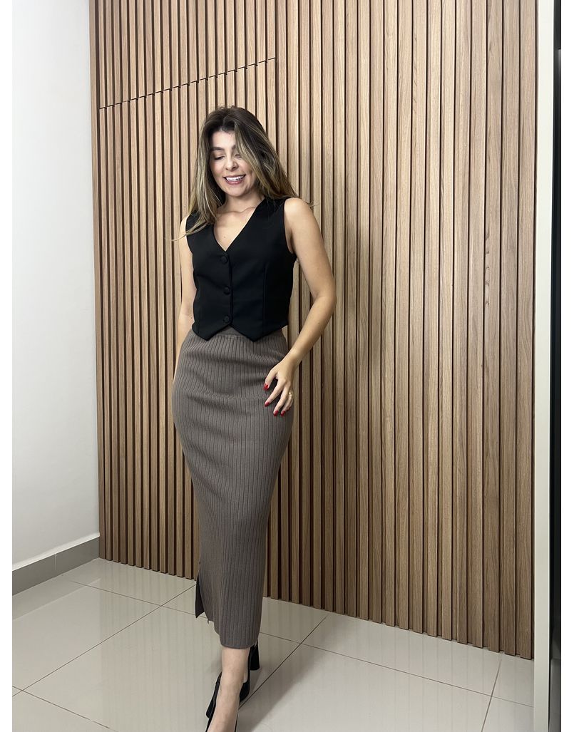 Saia Tricot Modal Rato - IZABELA ROSA